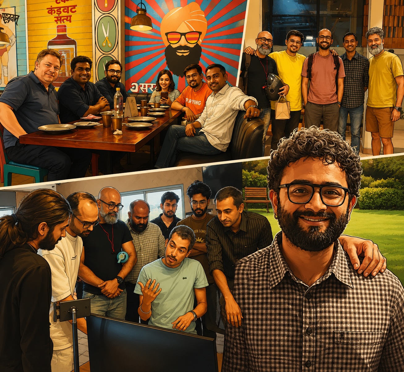 The aila.fun human circle — biryani, building, and the people who started it all